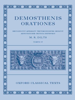 cover image of Demosthenis Orationes IV